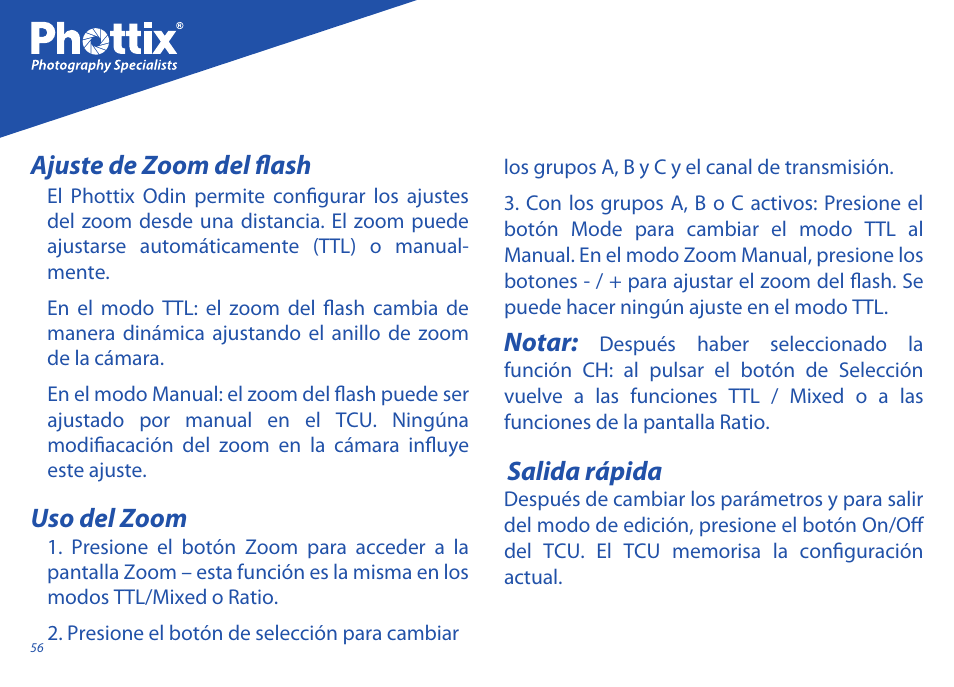 Notar | Phottix Odin for Nikon User Manual | Page 56 / 120