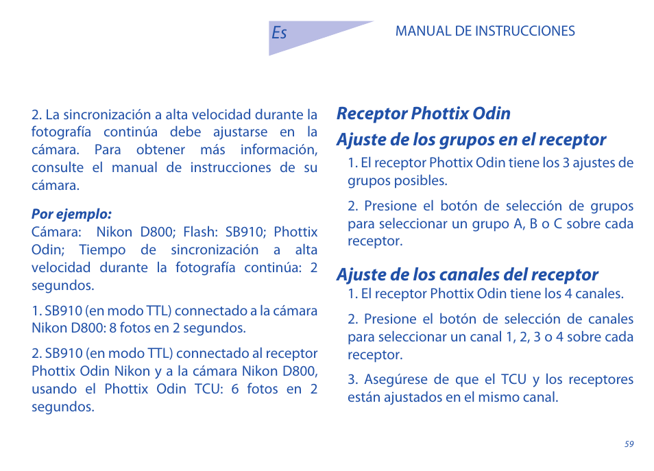 Phottix Odin for Nikon User Manual | Page 59 / 120