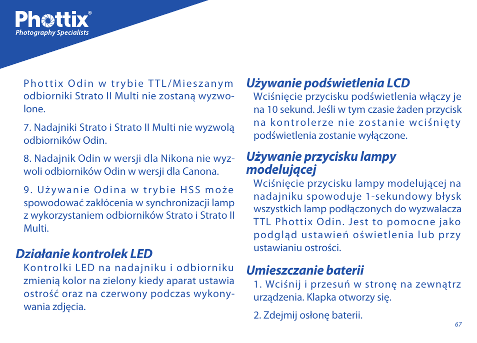 Phottix Odin for Nikon User Manual | Page 67 / 120