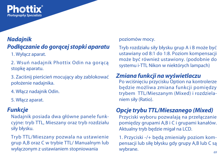 Phottix Odin for Nikon User Manual | Page 69 / 120