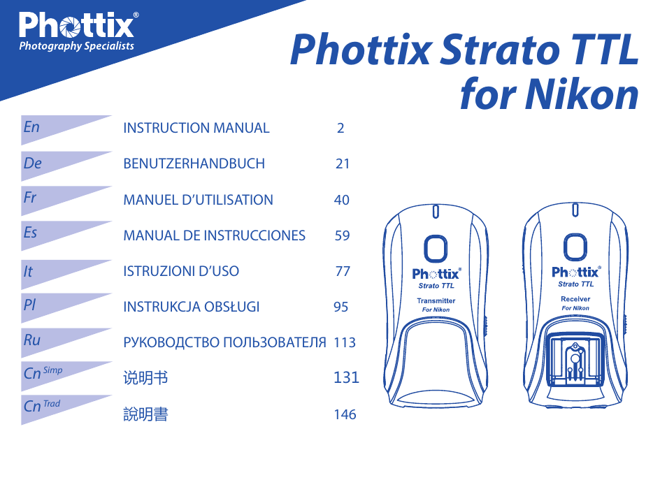 Phottix Strato TTL for Nikon User Manual | 160 pages