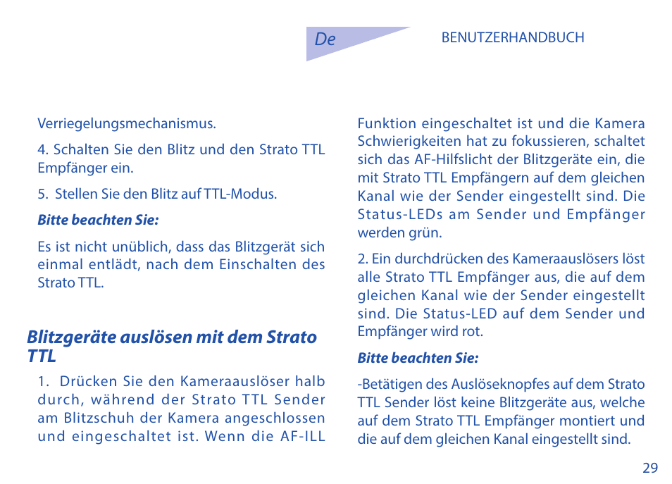 Blitzgeräte auslösen mit dem strato ttl | Phottix Strato TTL for Nikon User Manual | Page 29 / 160
