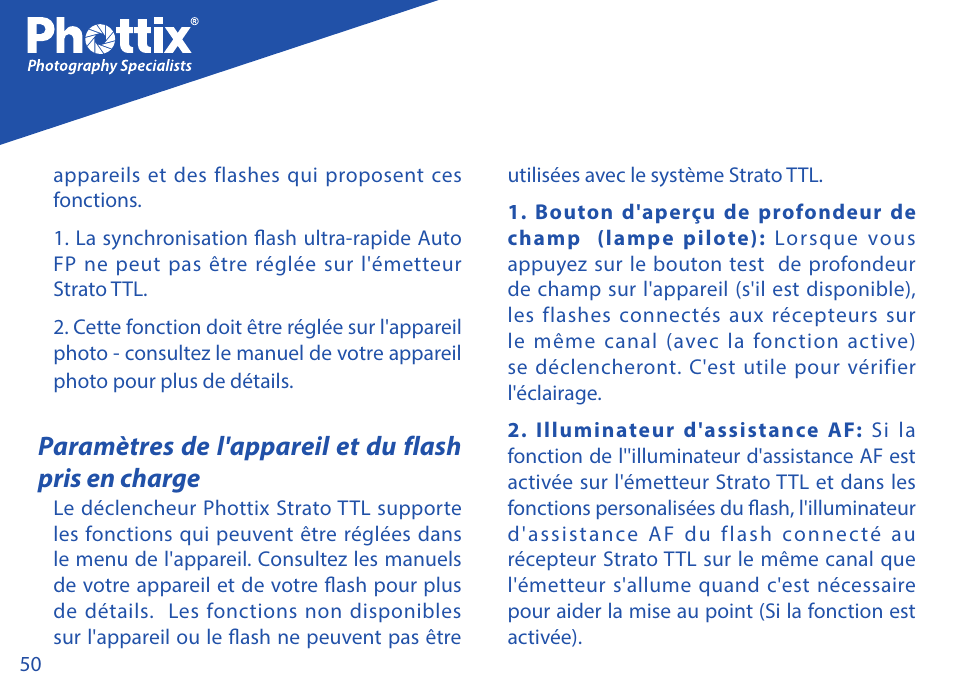Phottix Strato TTL for Nikon User Manual | Page 50 / 160
