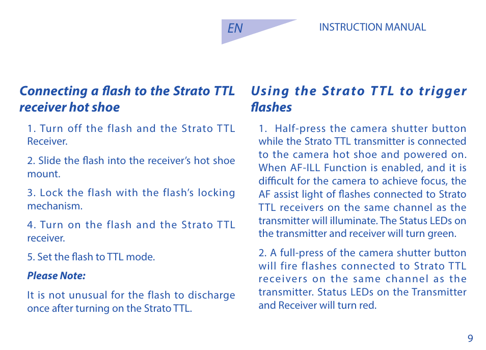 Using the strato ttl to trigger flashes | Phottix Strato TTL for Nikon User Manual | Page 9 / 160