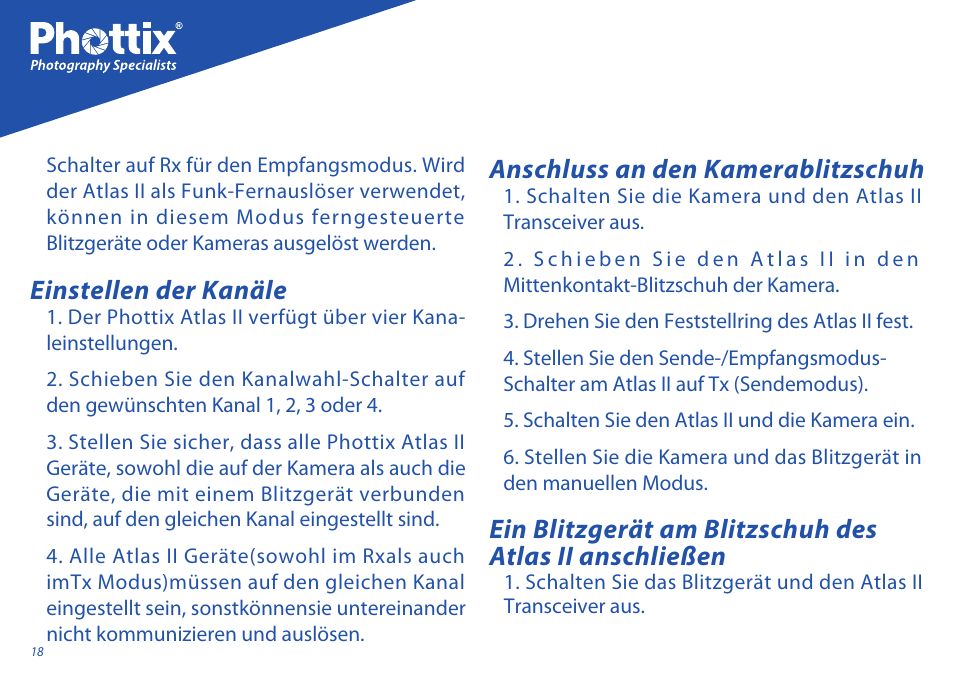 Phottix Atlas II User Manual | Page 18 / 94