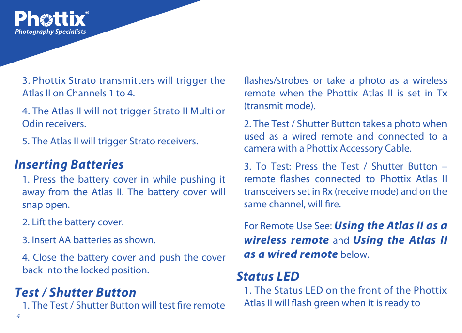 Phottix Atlas II User Manual | Page 4 / 94