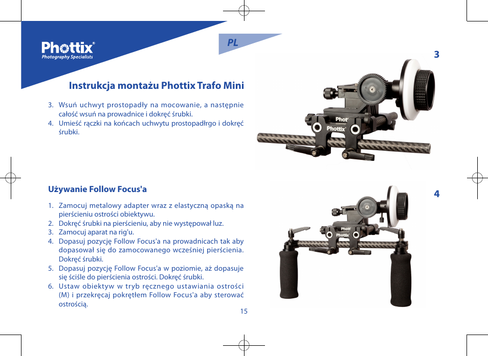 34 instrukcja montażu phottix trafo mini | Phottix Trafo Mini User Manual | Page 16 / 26