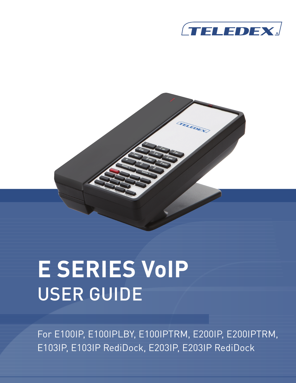 Teledex E Series User Manual | 32 pages