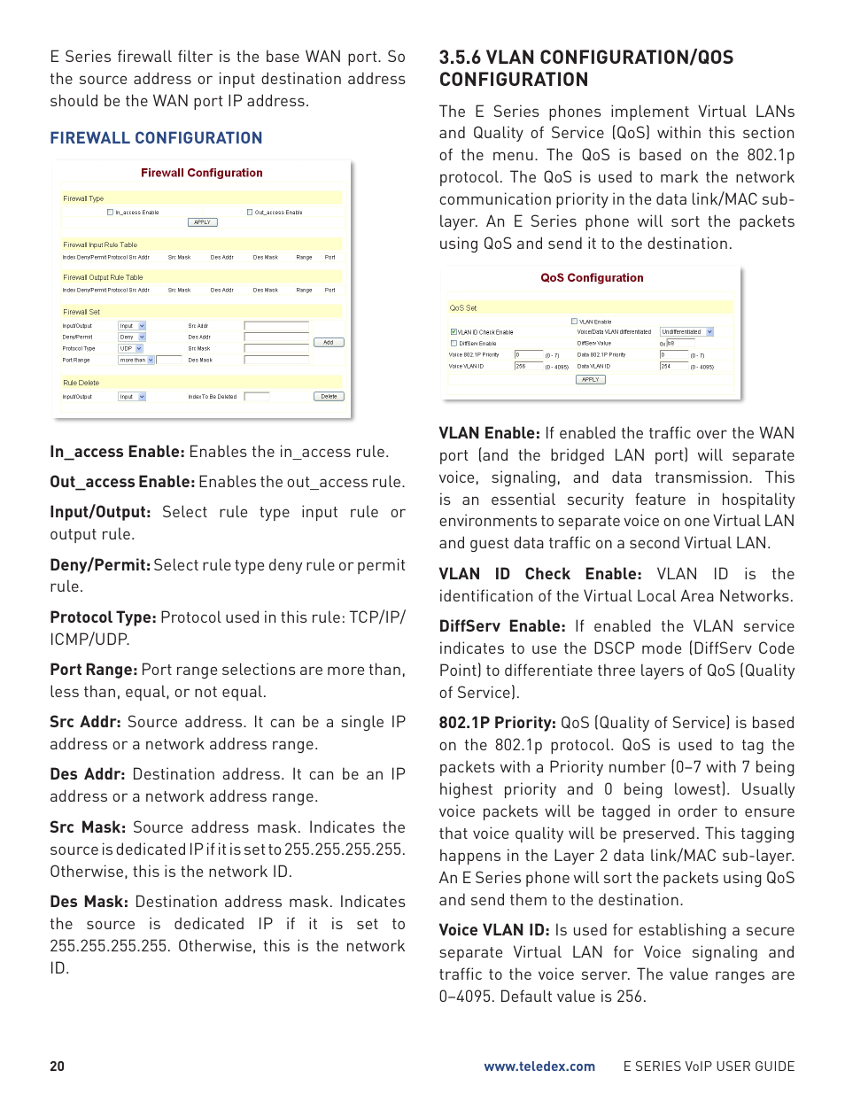 Teledex E Series User Manual | Page 20 / 32