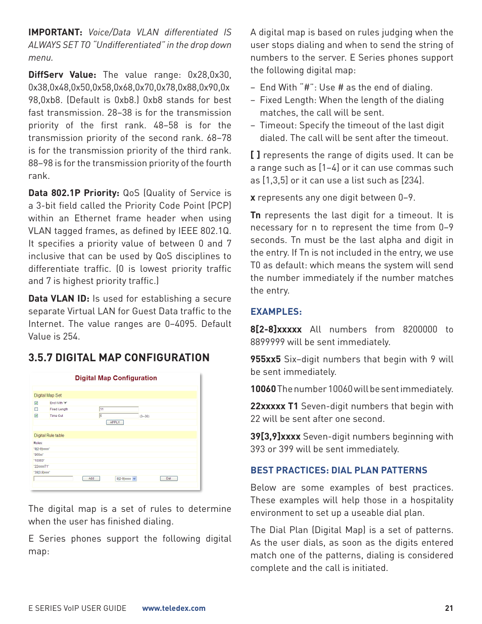 Teledex E Series User Manual | Page 21 / 32