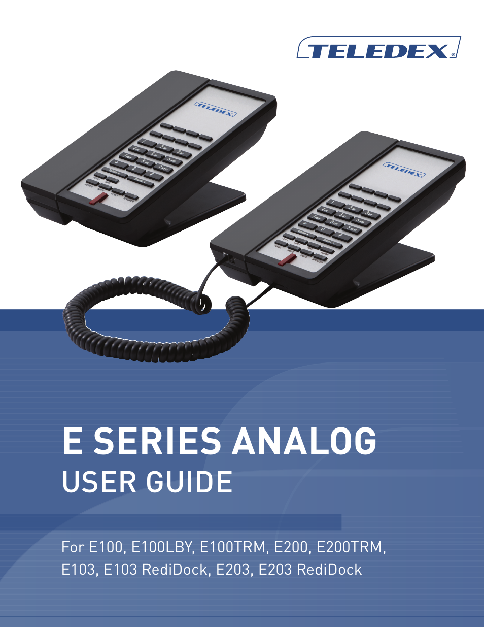 Teledex E Series User Manual | 28 pages