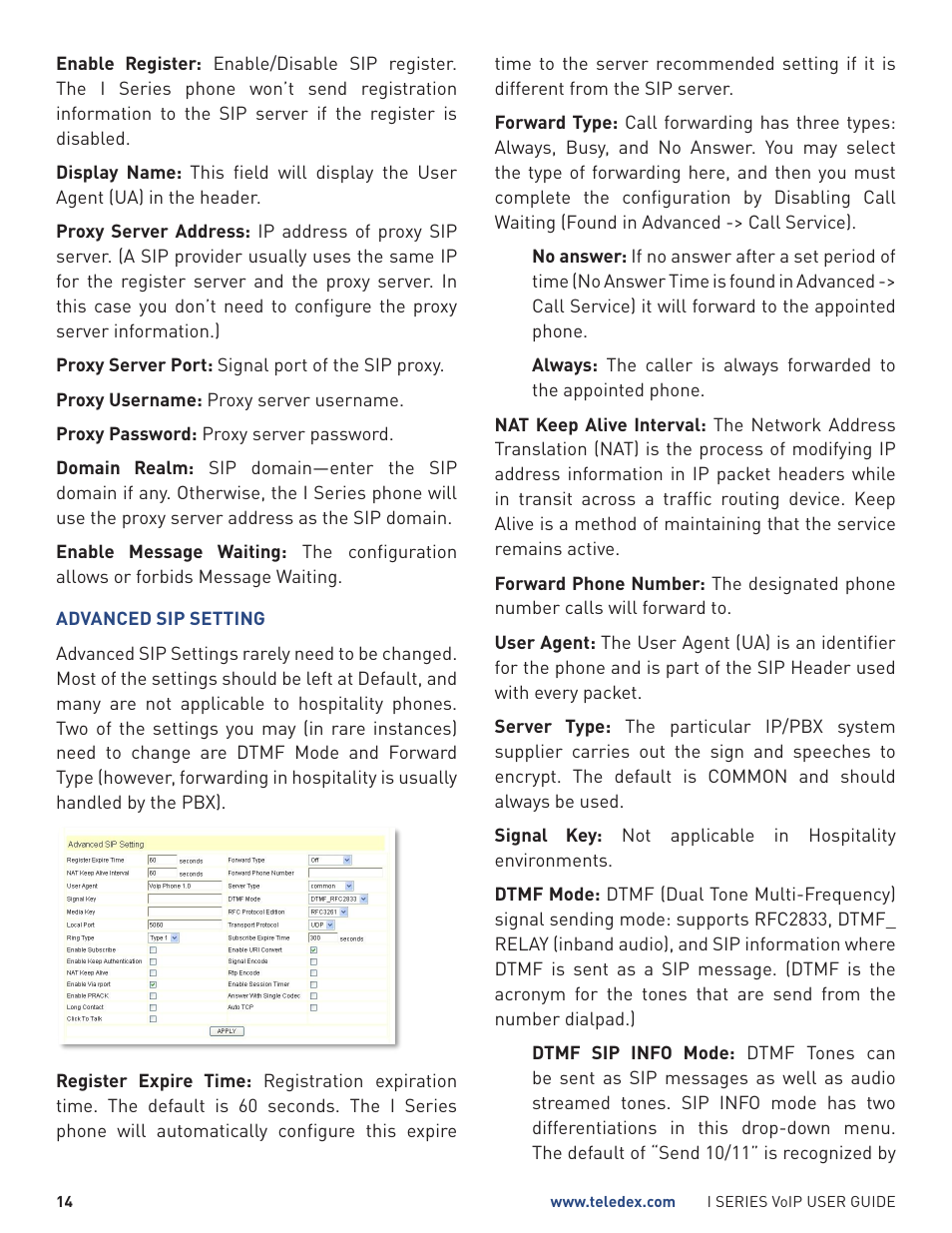 Teledex I Series User Manual | Page 14 / 30