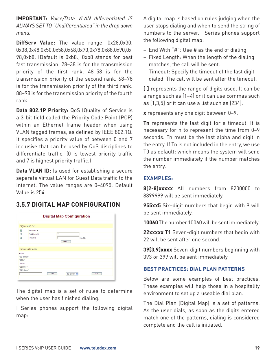 Teledex I Series User Manual | Page 19 / 30