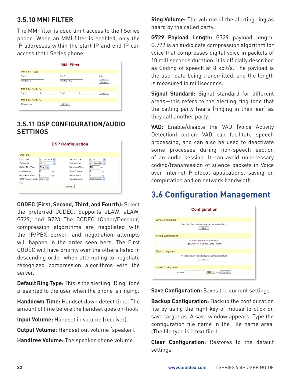 6 configuration management | Teledex I Series User Manual | Page 22 / 30