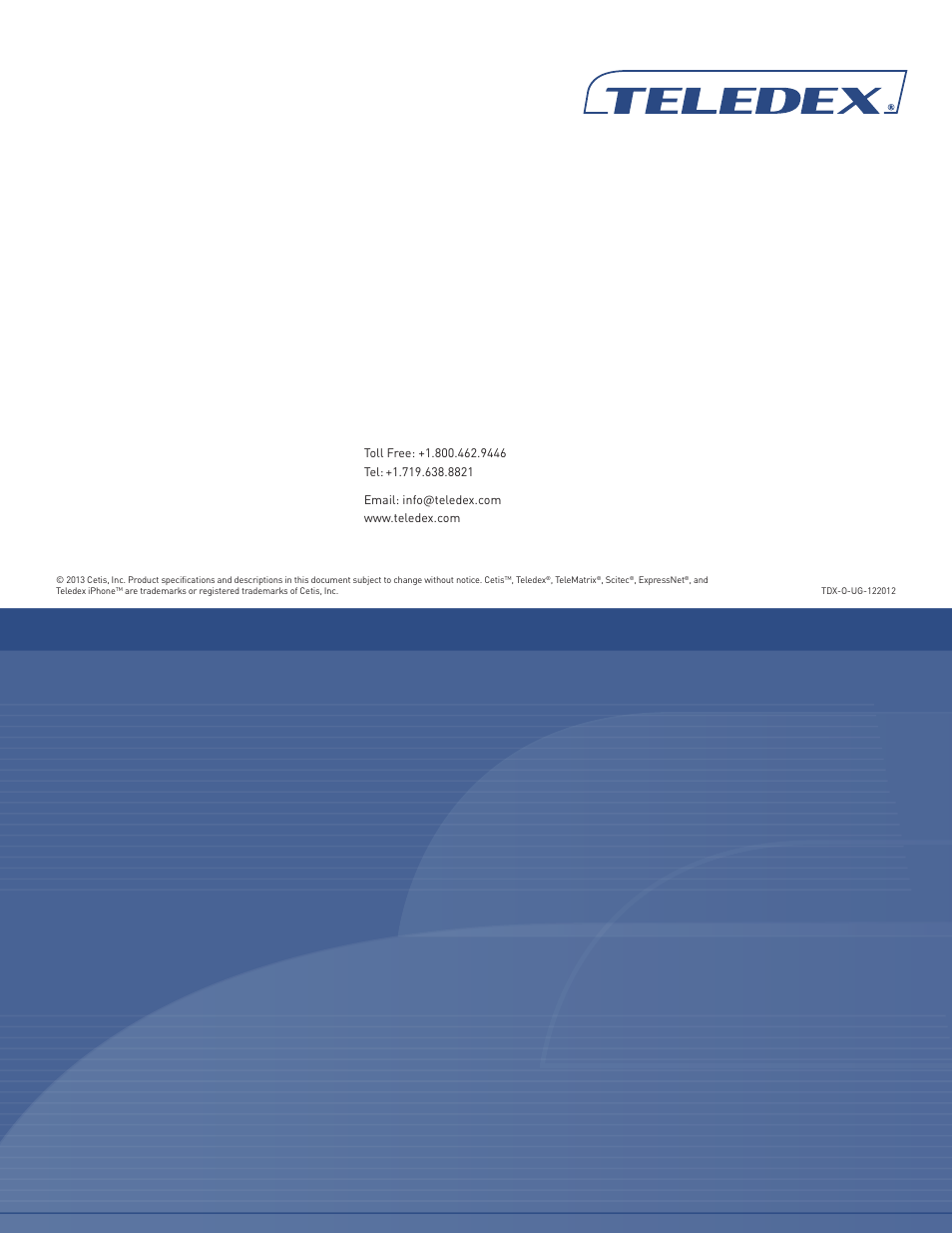 Teledex Opal Series User Manual | Page 26 / 26