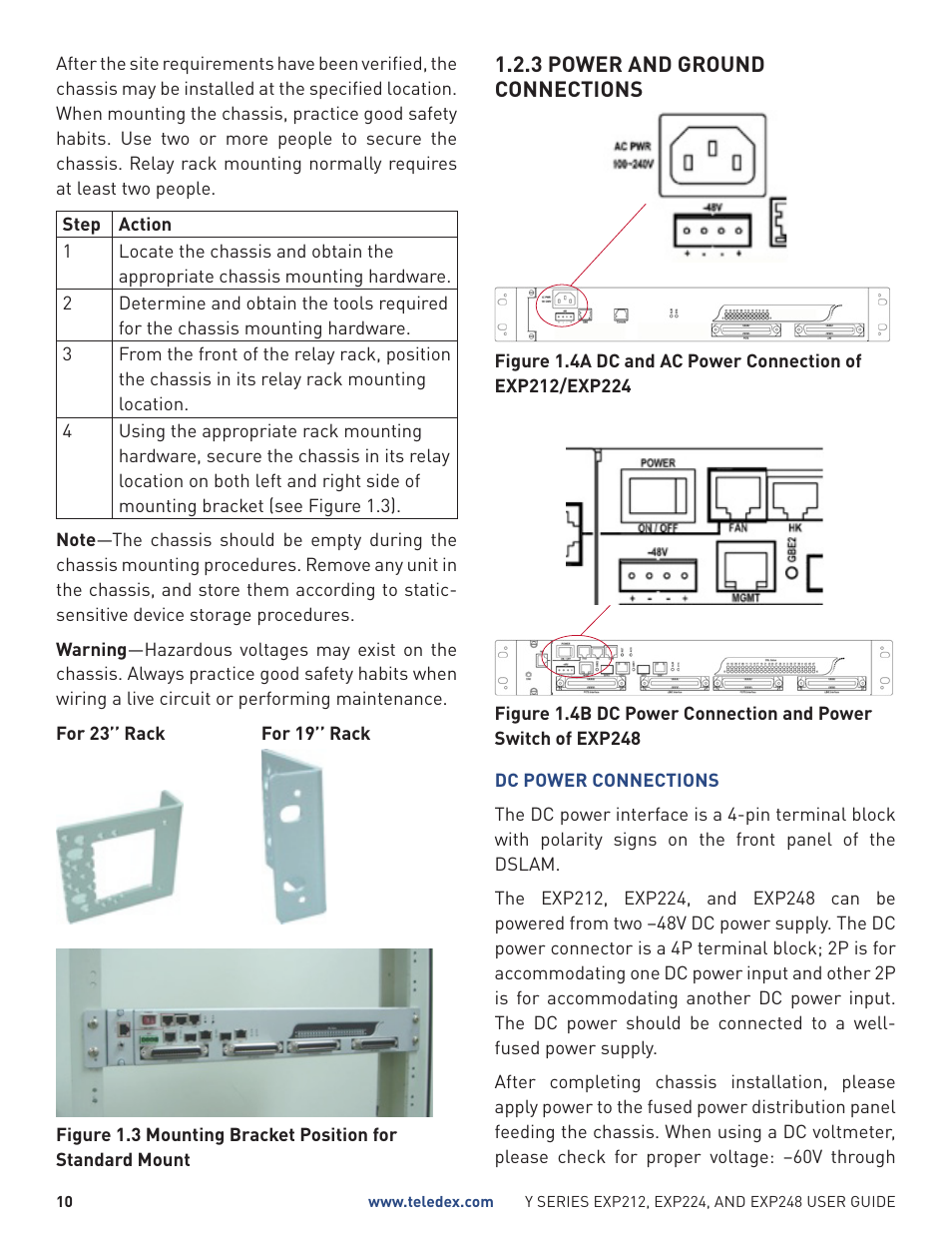 Teledex Y Series User Manual | Page 10 / 32