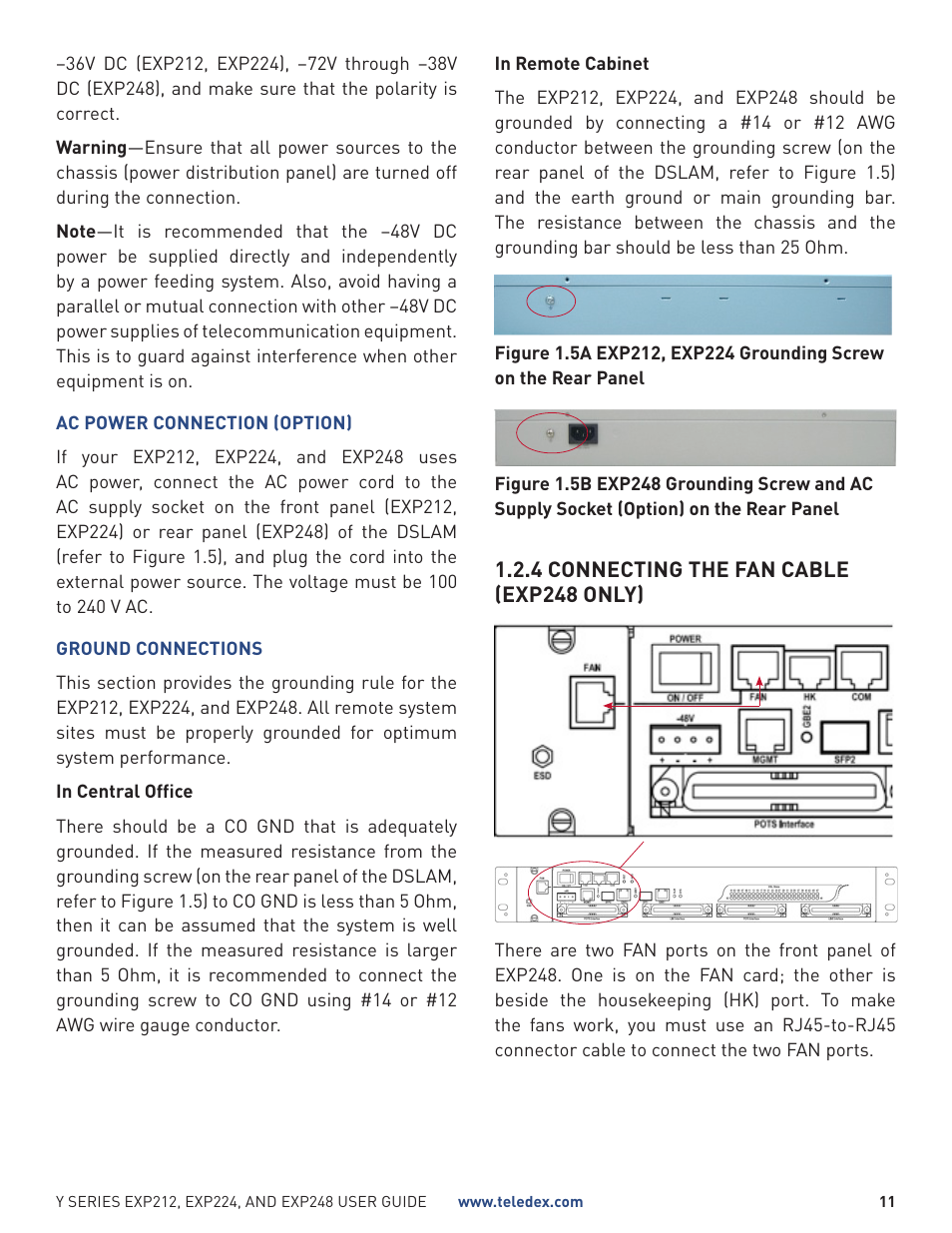 Teledex Y Series User Manual | Page 11 / 32