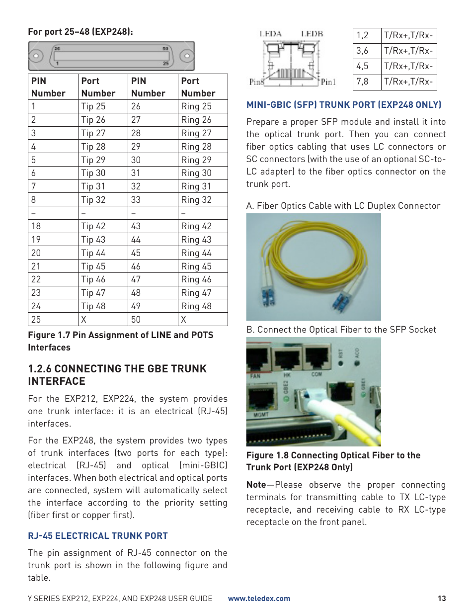 Teledex Y Series User Manual | Page 13 / 32