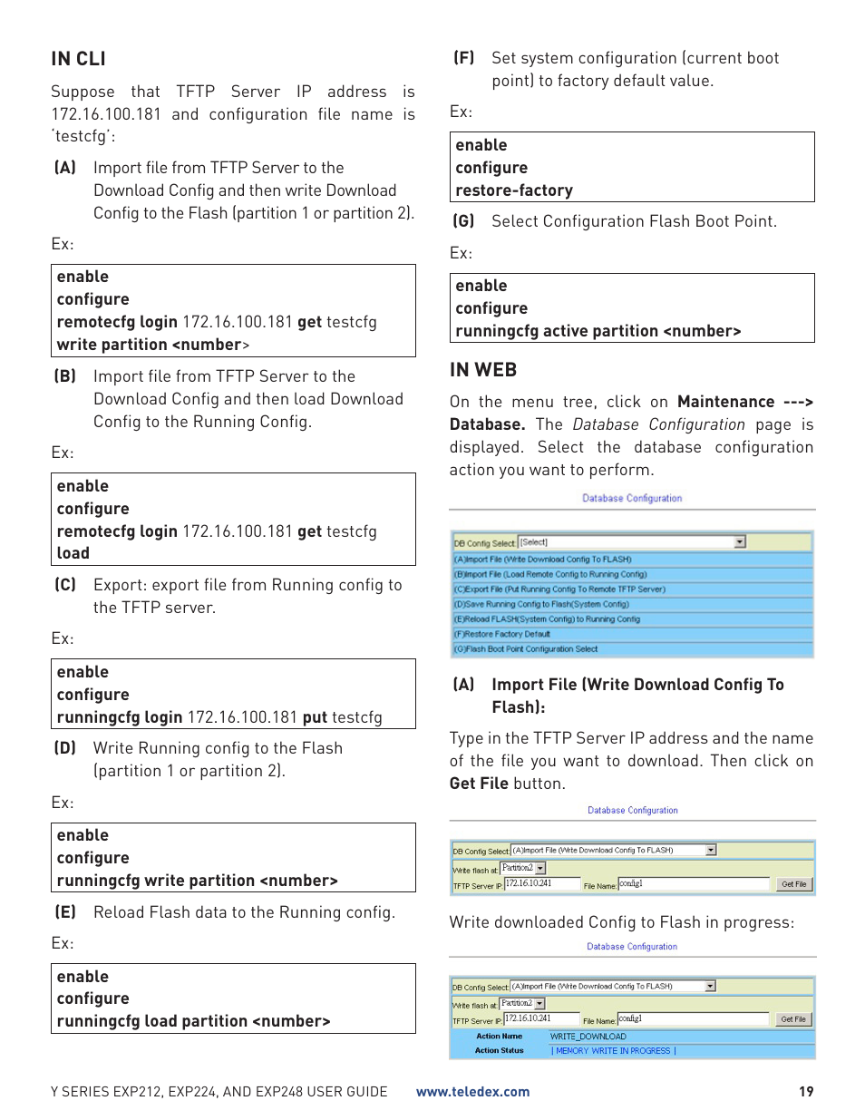 Teledex Y Series User Manual | Page 19 / 32
