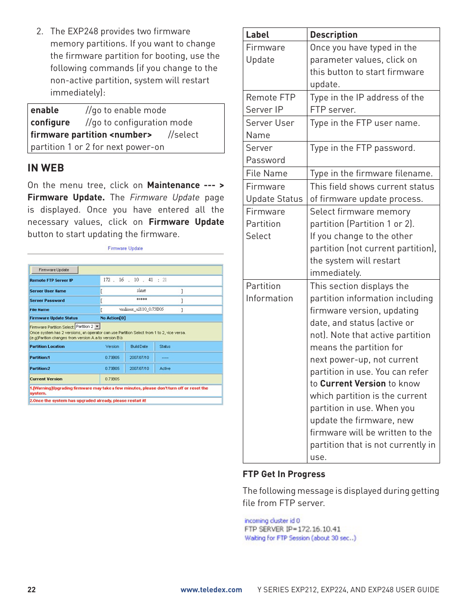 Teledex Y Series User Manual | Page 22 / 32