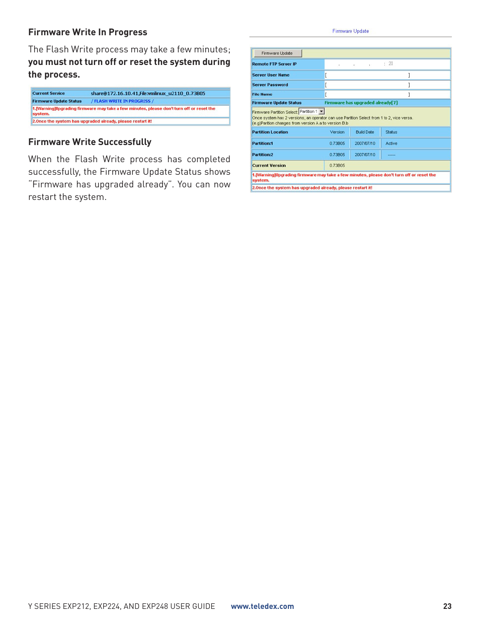 Teledex Y Series User Manual | Page 23 / 32