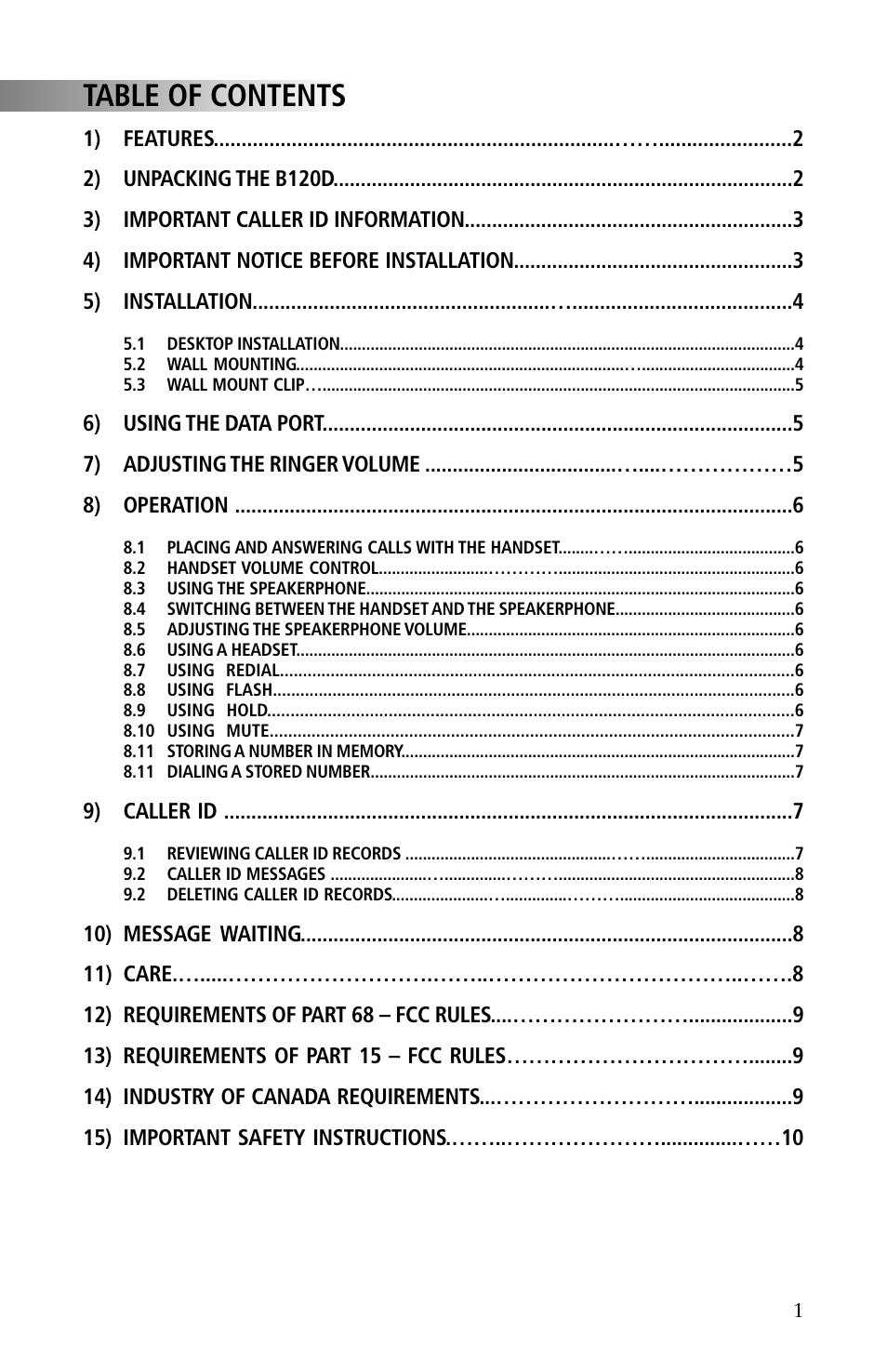 Teledex B-Series User Manual | Page 15 / 84