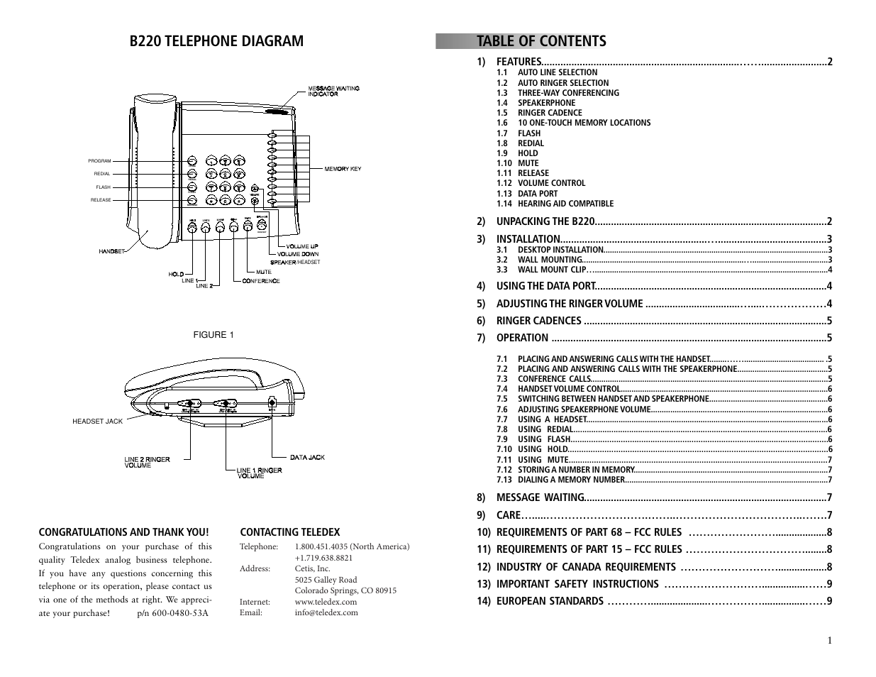 Teledex B-Series User Manual | Page 45 / 84