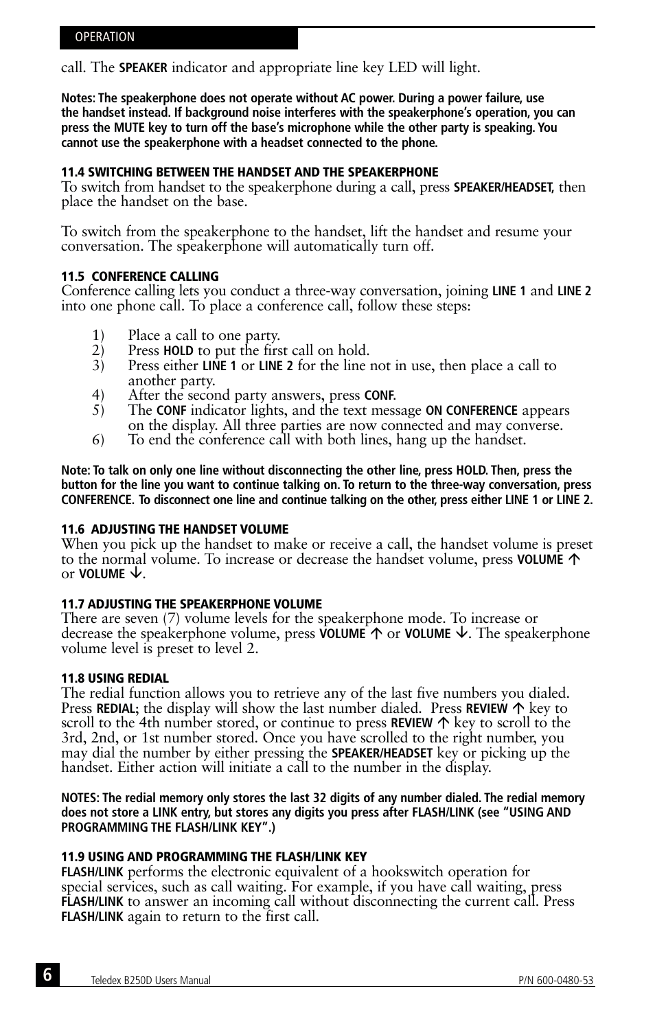 Teledex B-Series User Manual | Page 57 / 84