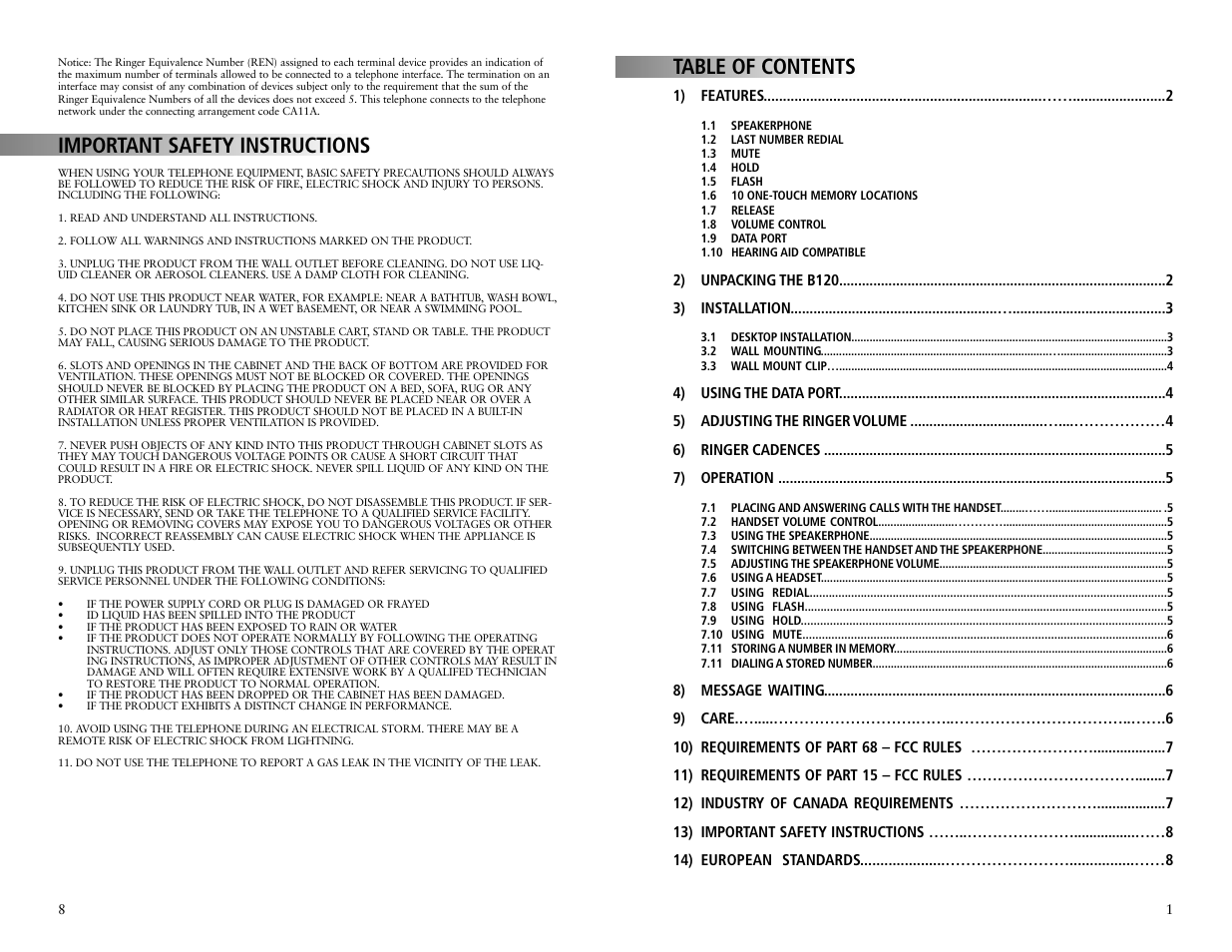 Teledex B-Series User Manual | Page 9 / 84