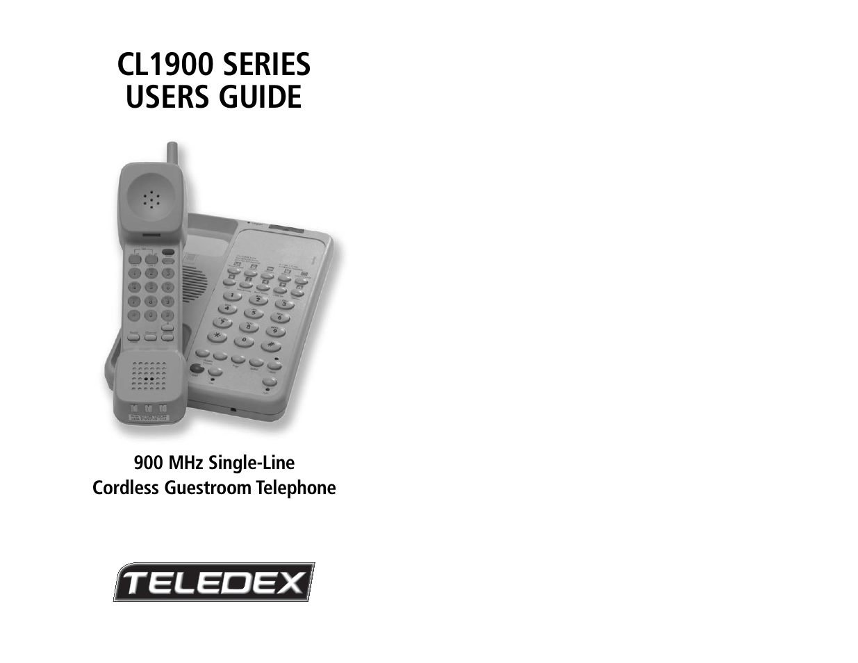 Cl1900 series users guide | Teledex CL Series User Manual | Page 11 / 26