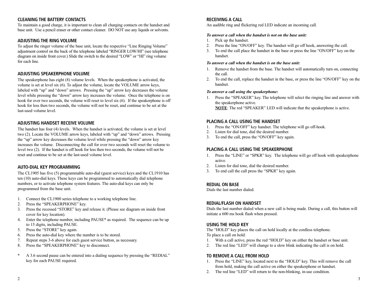Teledex CL Series User Manual | Page 13 / 26