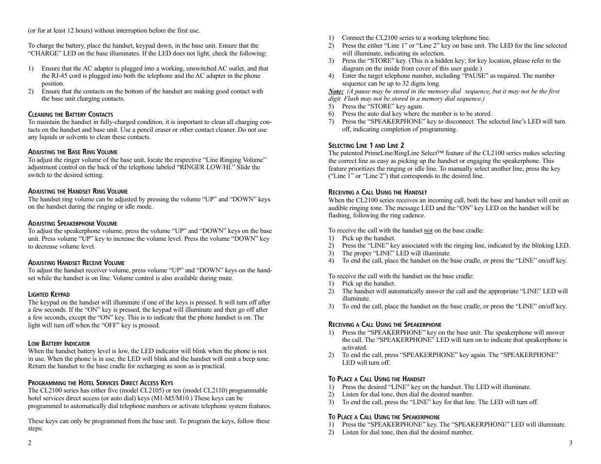 Teledex CL Series User Manual | Page 17 / 26