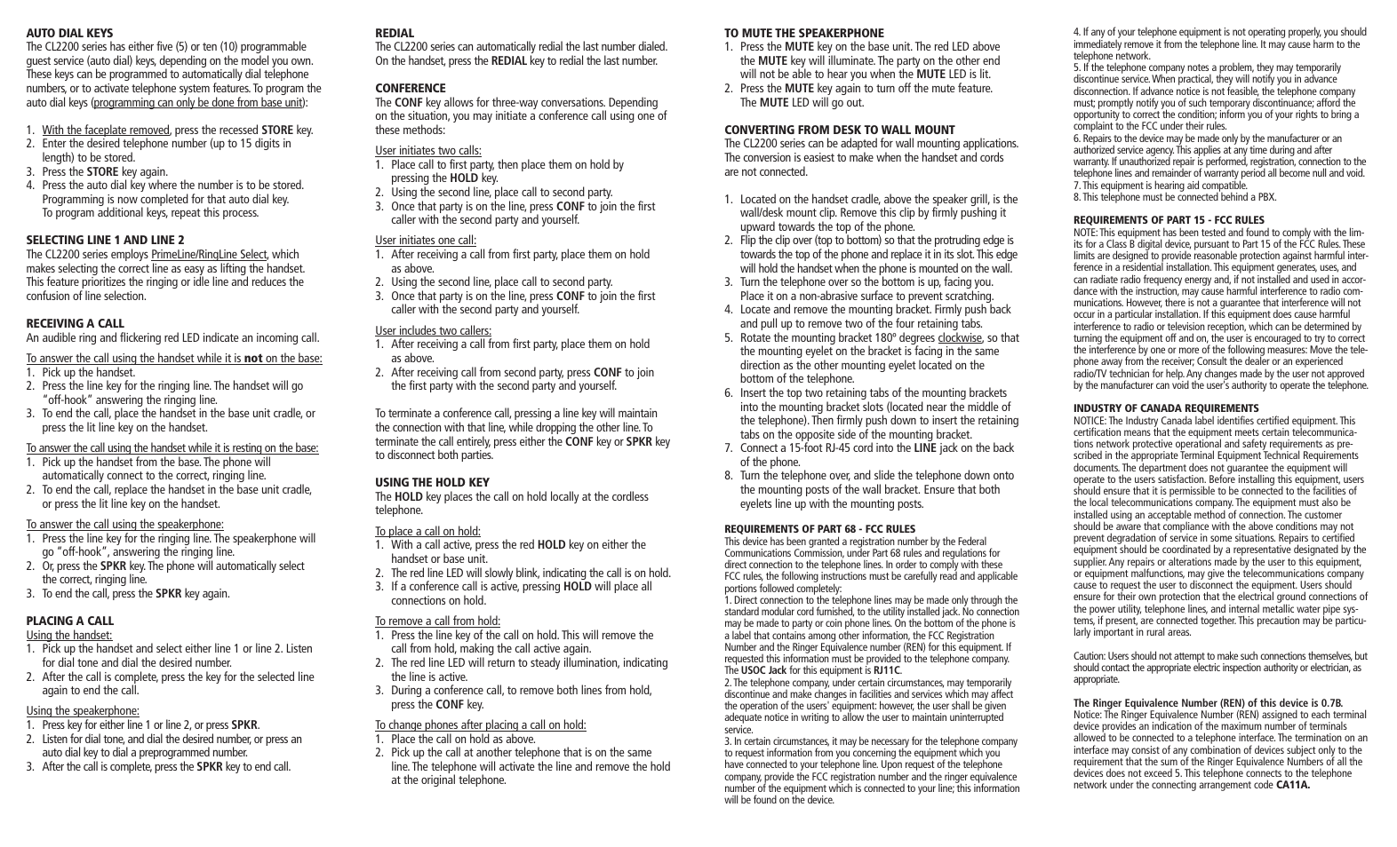 Teledex CL Series User Manual | Page 21 / 26