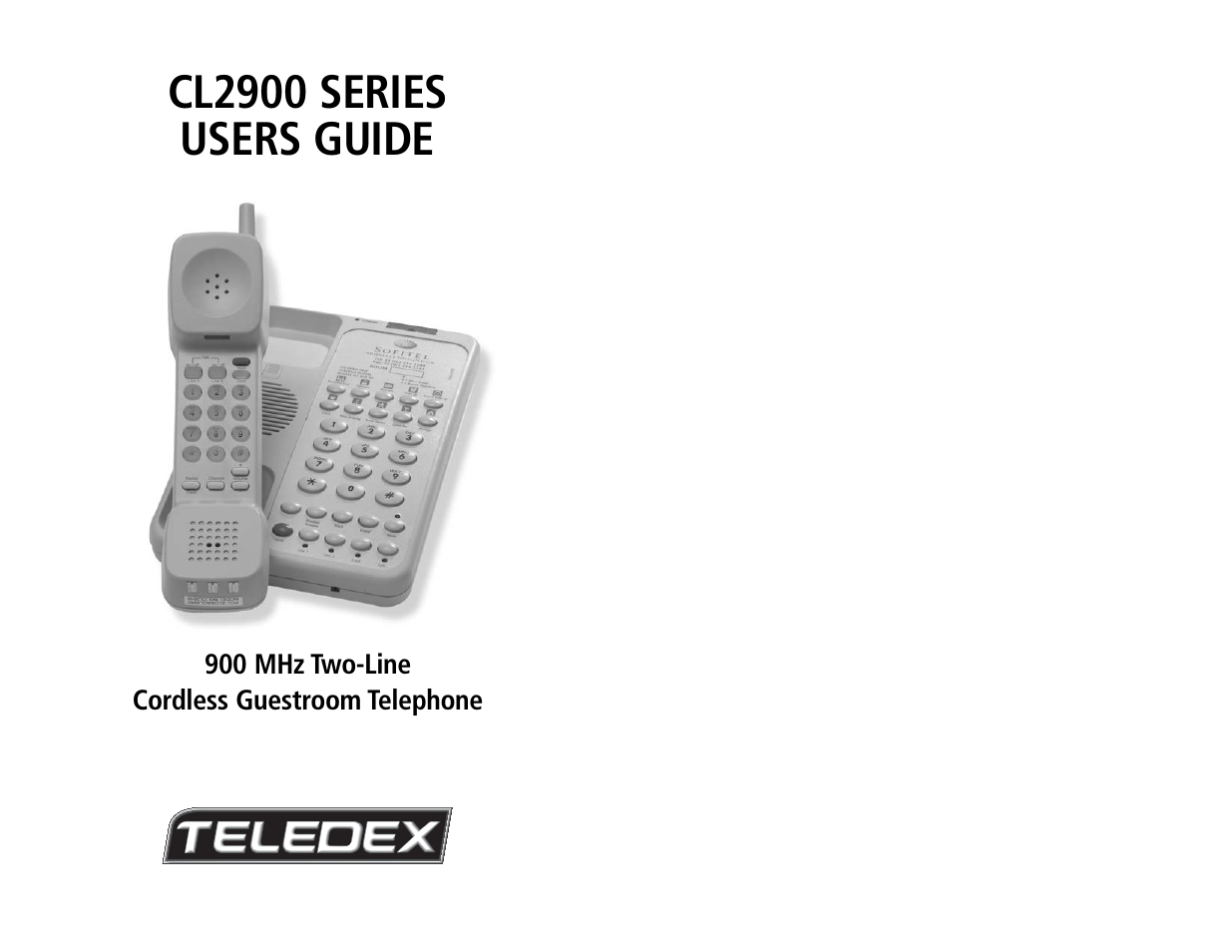 Cl2900 series users guide | Teledex CL Series User Manual | Page 22 / 26