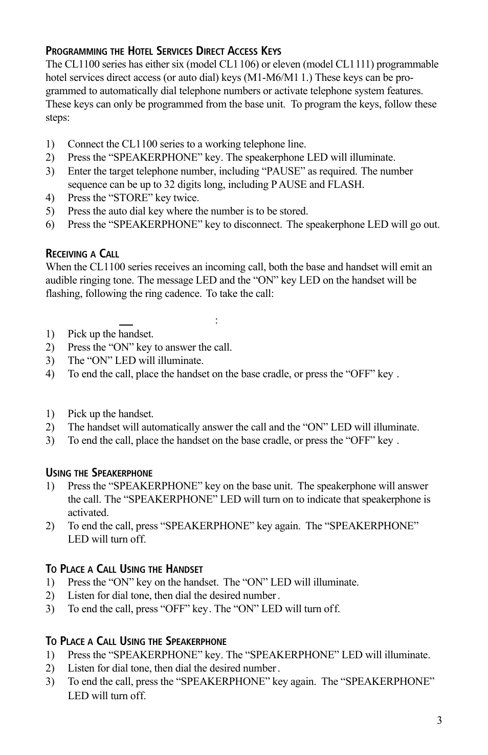 Teledex CL Series User Manual | Page 5 / 26