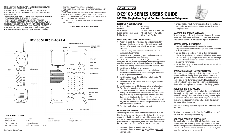 Teledex DC Series User Manual | 4 pages