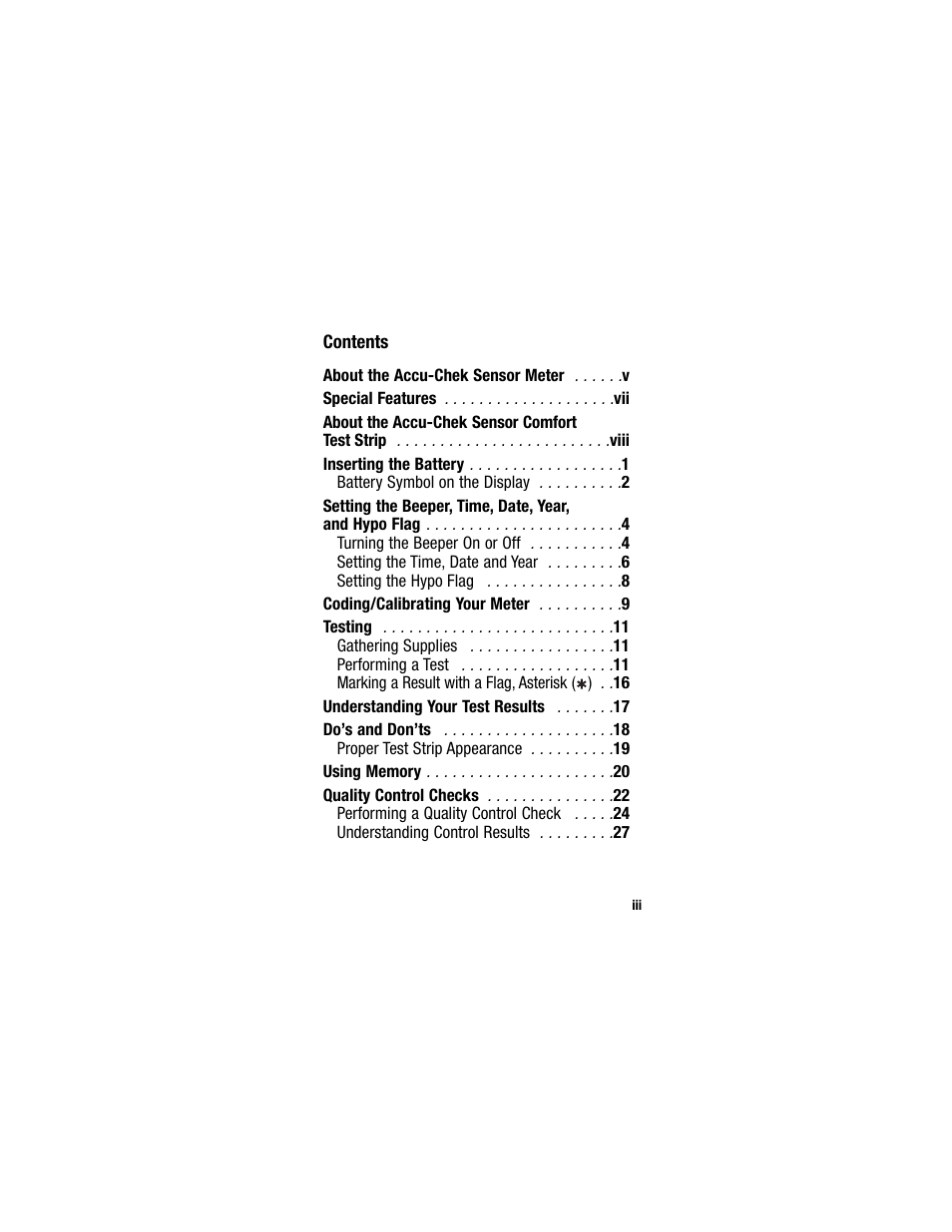 Accu-Chek Sensor User Manual | Page 5 / 63