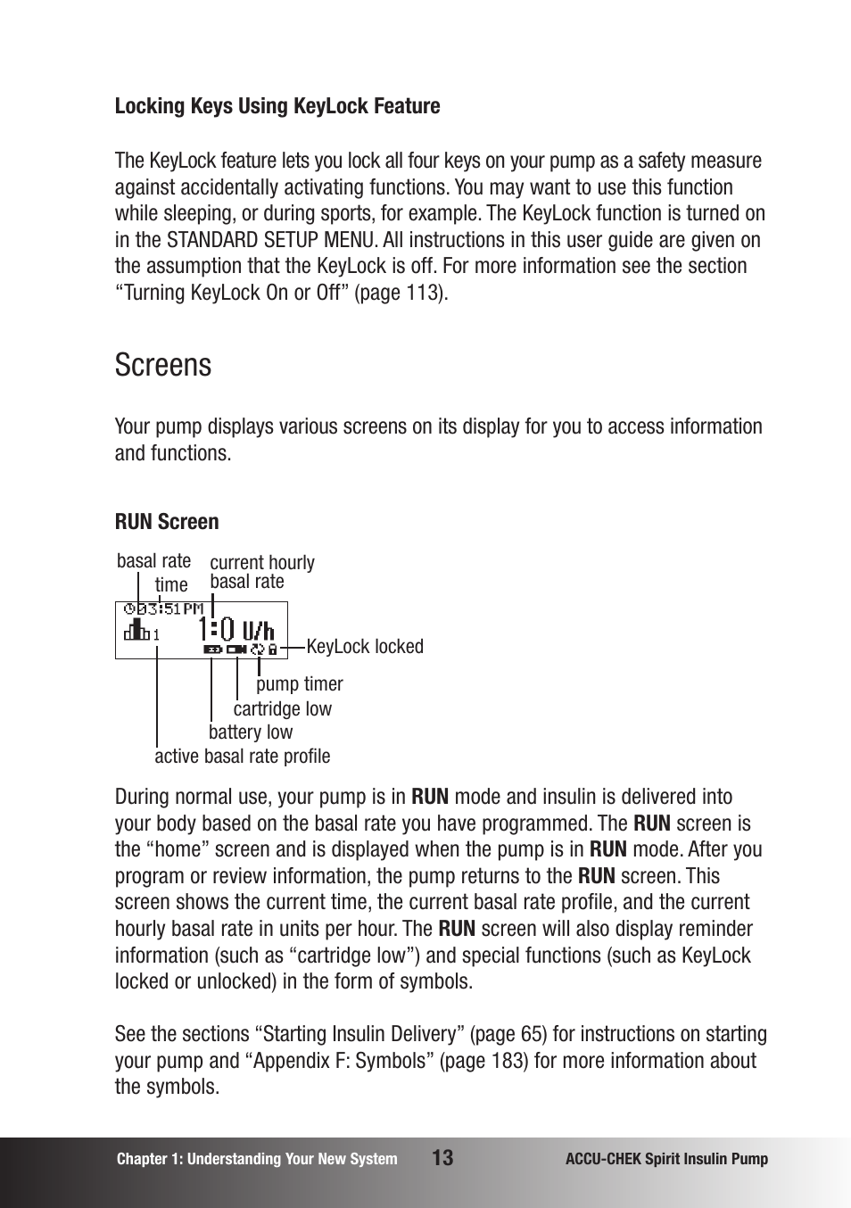 Screens | Accu-Chek insulin pump User Manual | Page 14 / 200