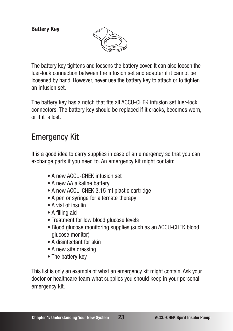 Emergency kit | Accu-Chek insulin pump User Manual | Page 24 / 200