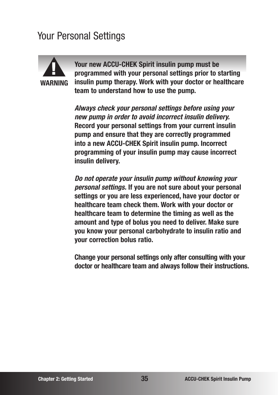 Accu-Chek insulin pump User Manual | Page 36 / 200