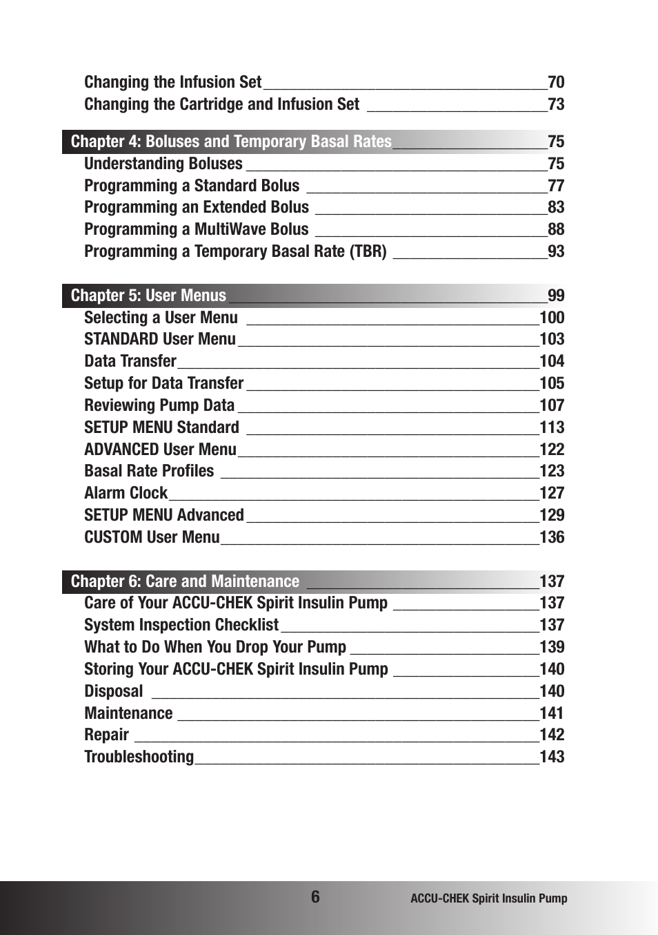 Accu-Chek insulin pump User Manual | Page 7 / 200