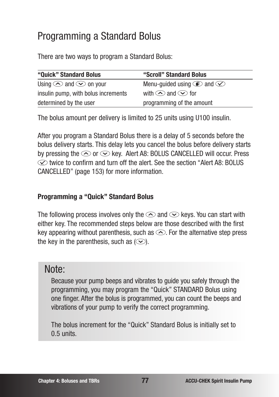 Programming a standard bolus | Accu-Chek insulin pump User Manual | Page 78 / 200