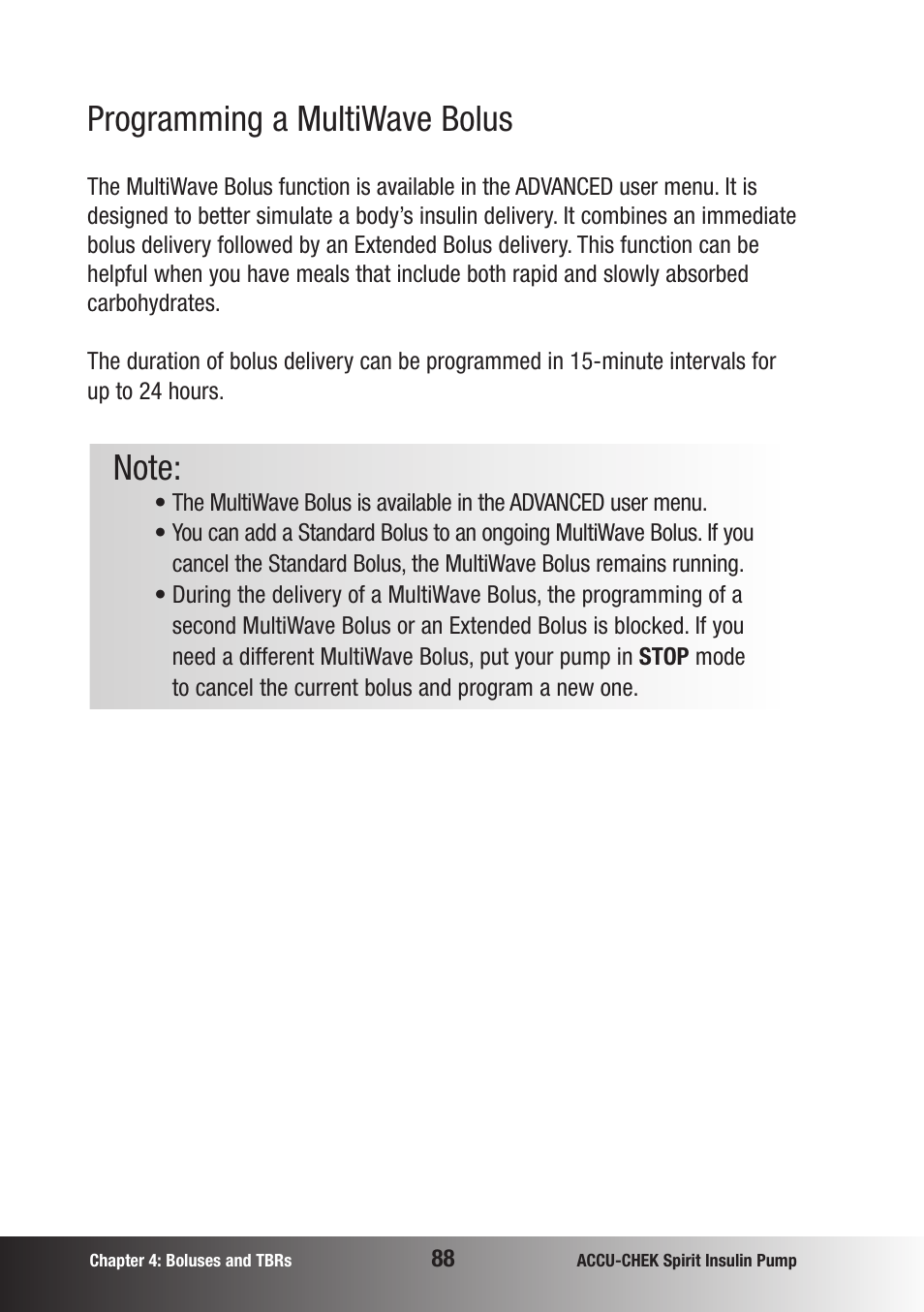 Programming a multiwave bolus | Accu-Chek insulin pump User Manual | Page 89 / 200