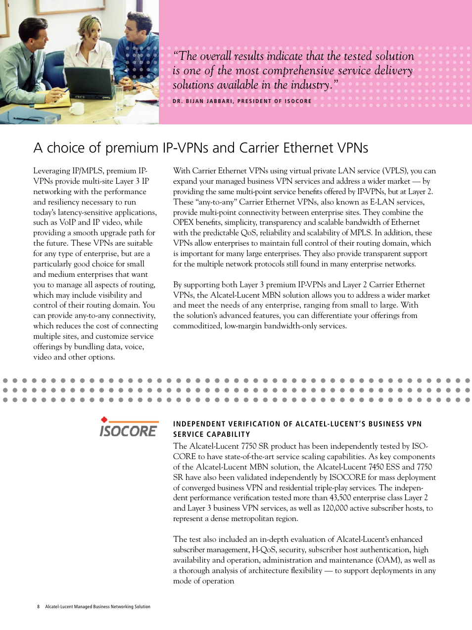 Alcatel-Lucent Managed Business Network User Manual | Page 8 / 20