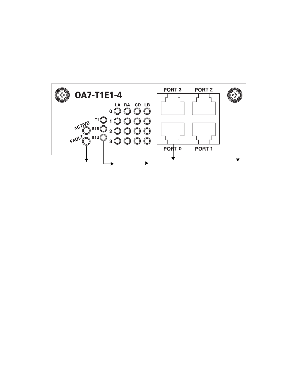 Port t1e1 line card 15, Beta, Oa7-t1e1-4 | Alcatel-Lucent OMNIACCESS 740 User Manual | Page 23 / 92