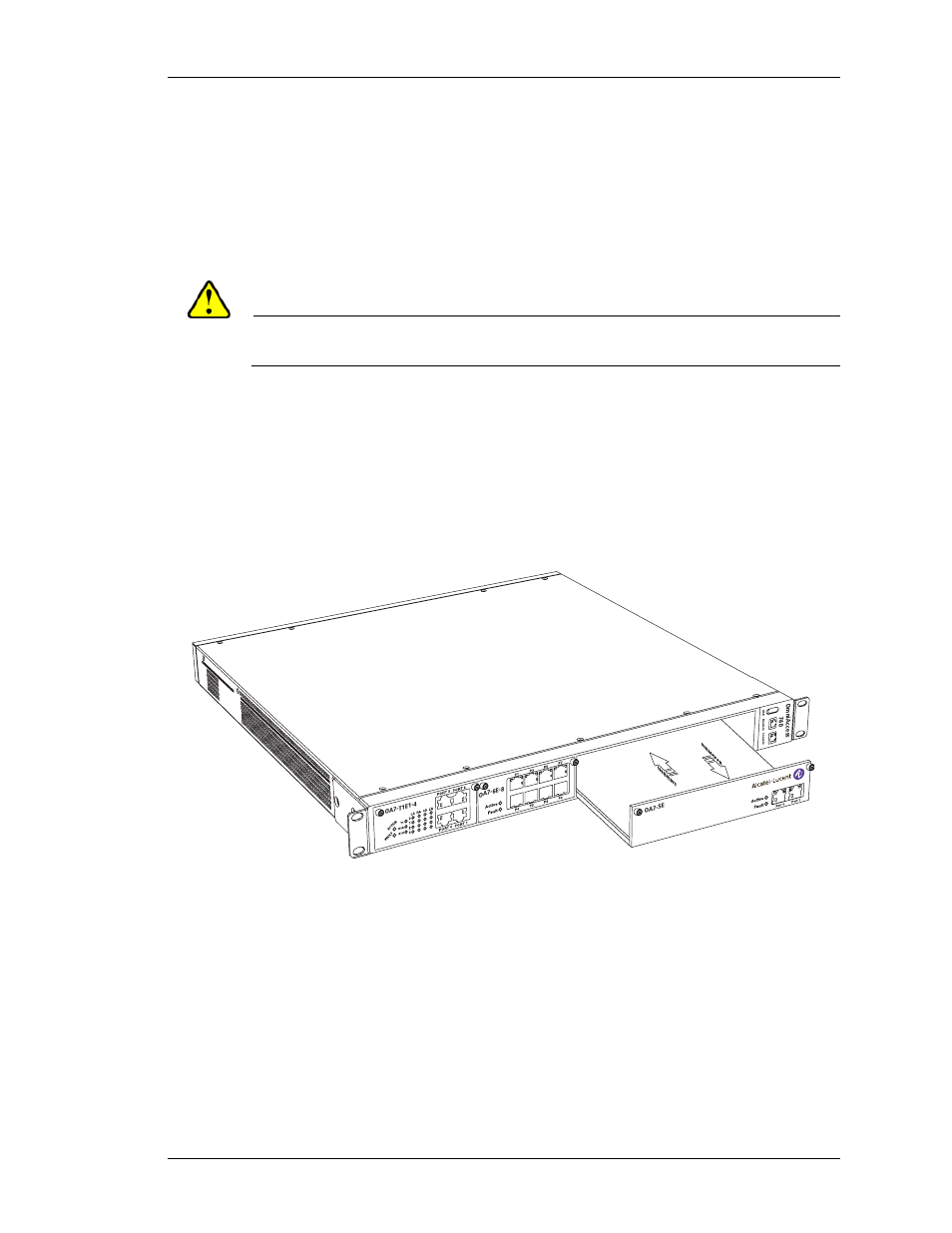 Installing user modules, Installing line cards, Installing services engine 39 | Beta, Nstalling, Odules | Alcatel-Lucent OMNIACCESS 740 User Manual | Page 47 / 92