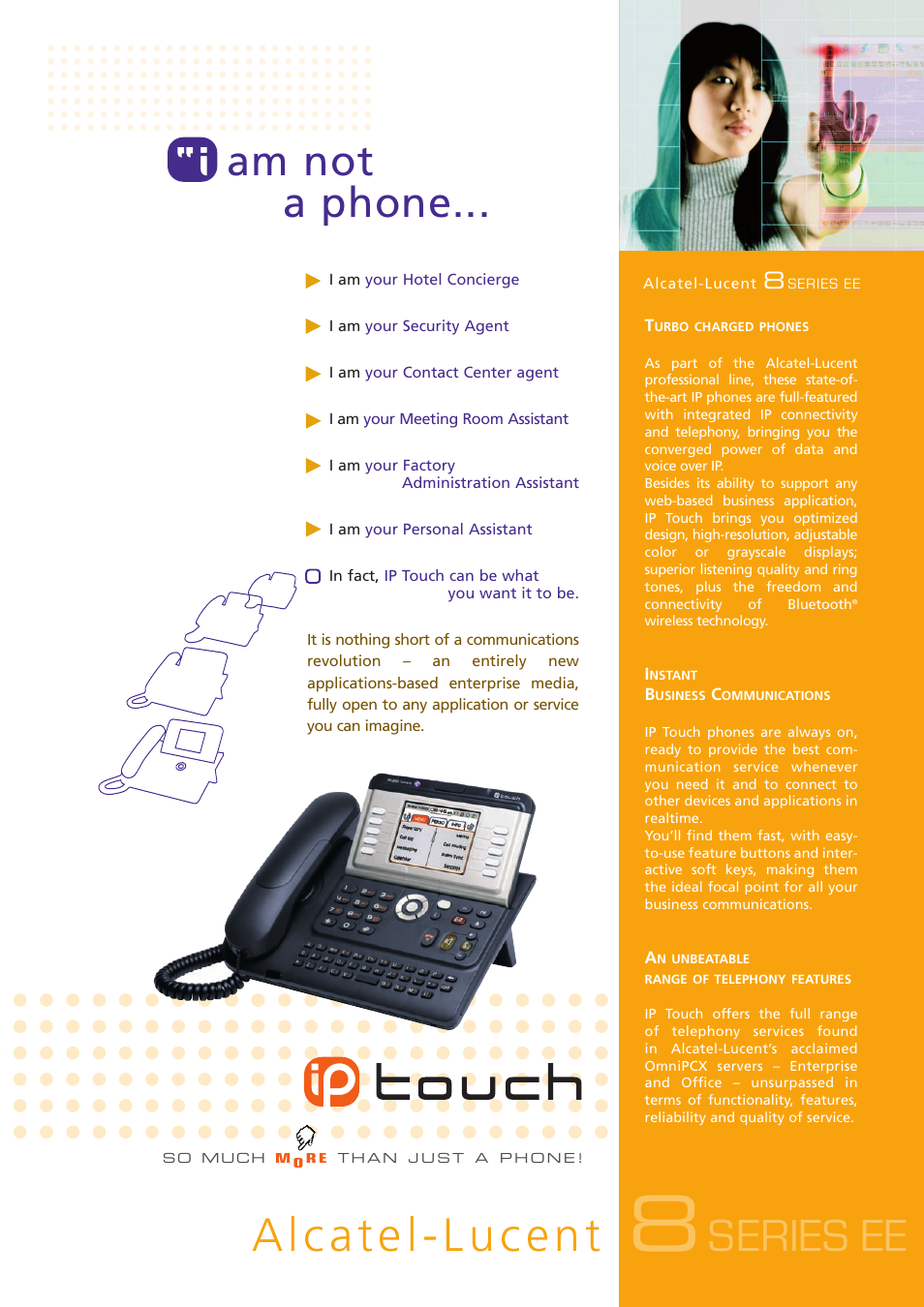 Series ee, Am not a phone | Alcatel-Lucent 8 Series User Manual | Page 2 / 6