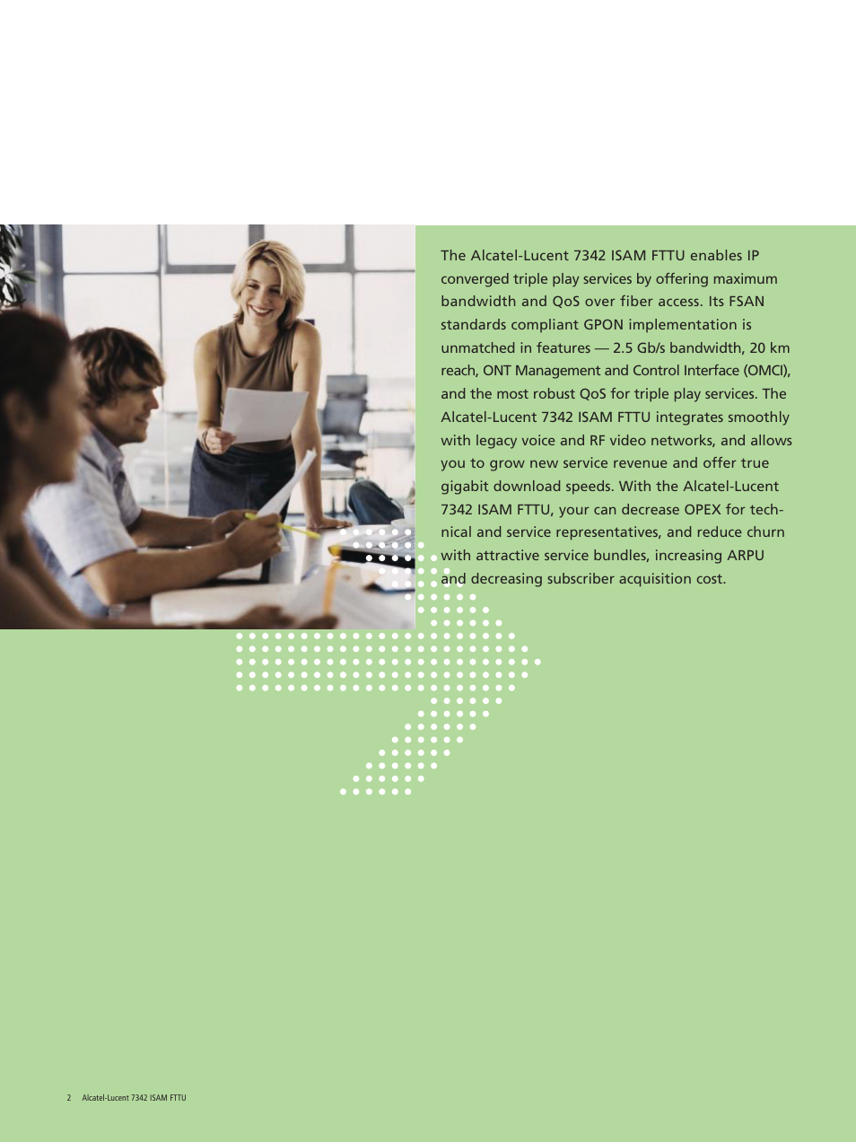 Alcatel-Lucent 7342 ISAM FTTU User Manual | Page 2 / 12