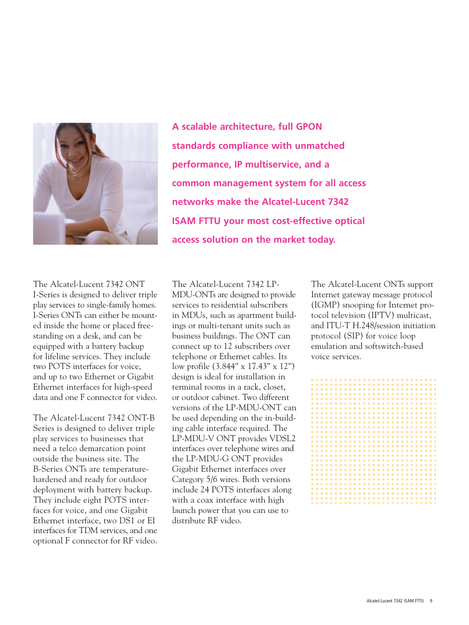 Alcatel-Lucent 7342 ISAM FTTU User Manual | Page 9 / 12