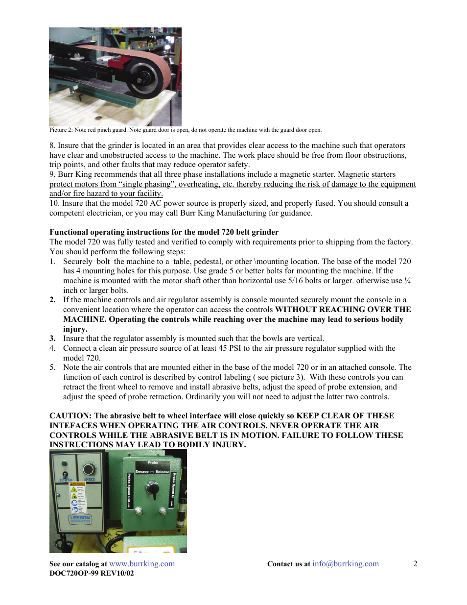 Burr King Model 720 User Manual | Page 8 / 12